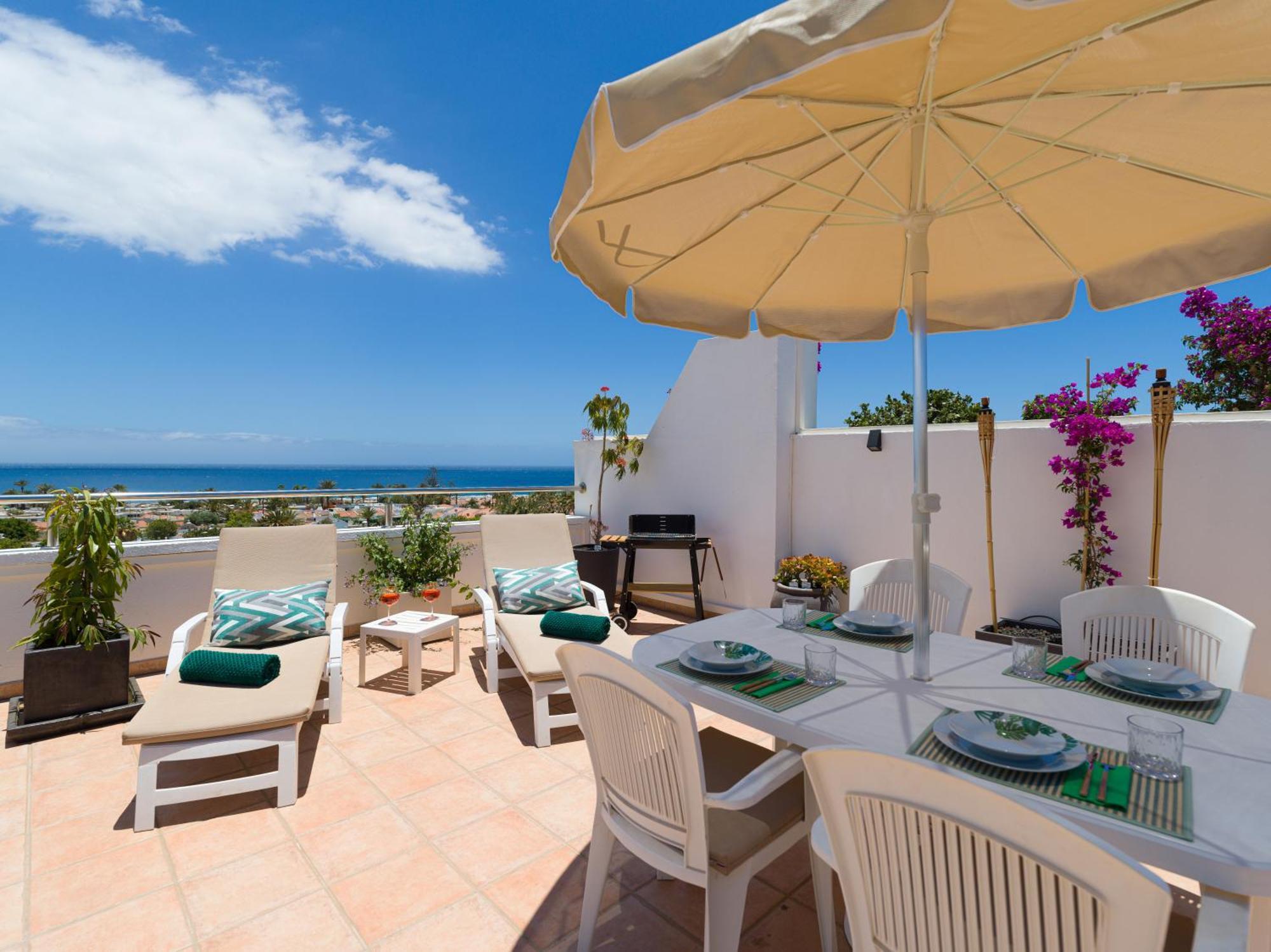 Casa Lex I Ocean & Sunrise Panorama I Steps From Dunes And Beach I Private 50 Sqm Terrace I Pool Maspalomas  Eksteriør billede