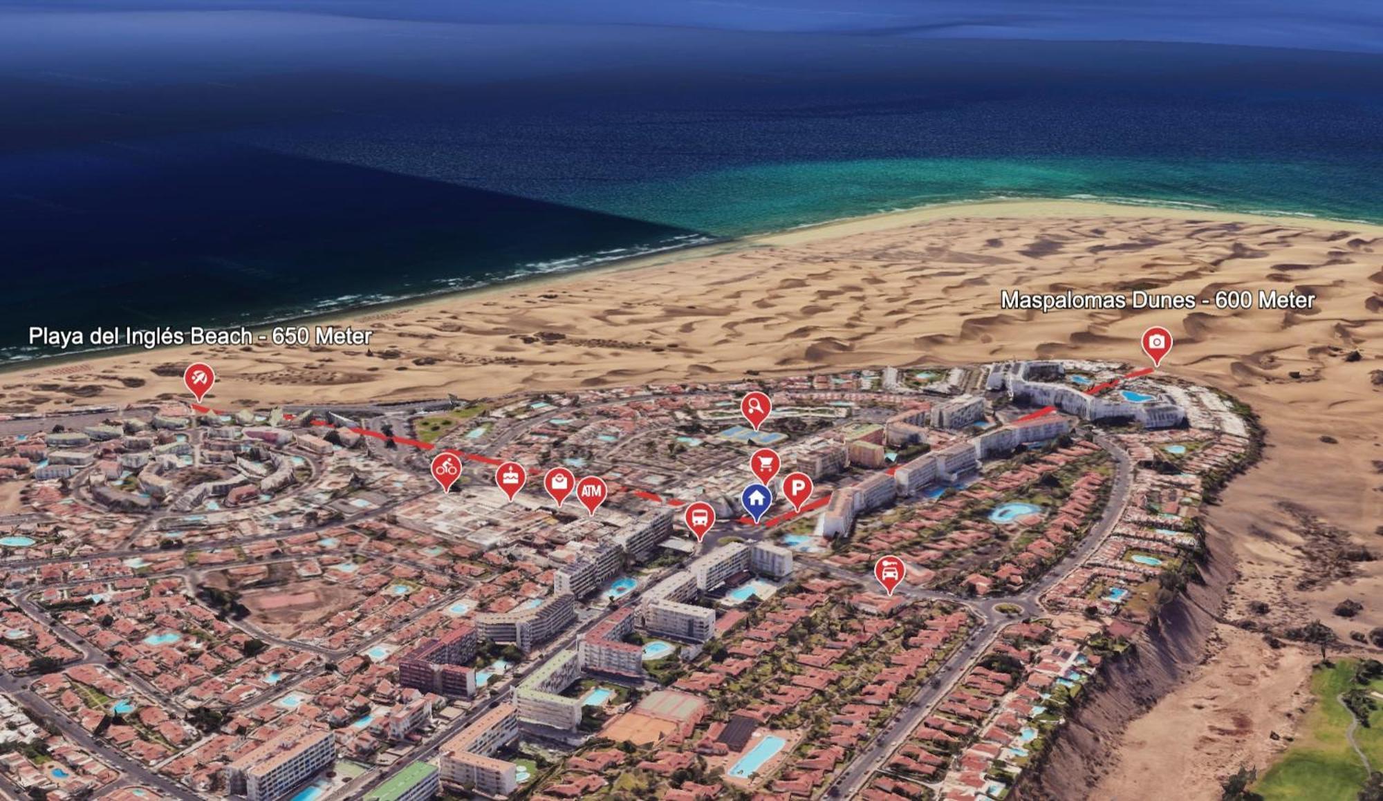 Casa Lex I Ocean & Sunrise Panorama I Steps From Dunes And Beach I Private 50 Sqm Terrace I Pool Maspalomas  Eksteriør billede